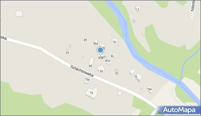 Szczawnica, Szlachtowska, 80B, mapa Szczawnica