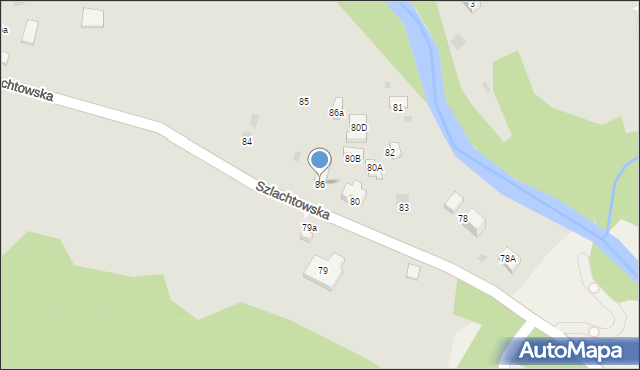 Szczawnica, Szlachtowska, 86, mapa Szczawnica