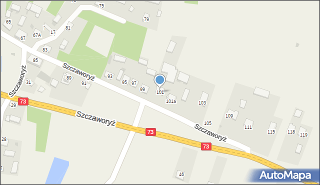 Szczaworyż, Szczaworyż, 101, mapa Szczaworyż