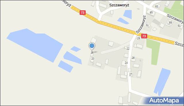 Szczaworyż, Szczaworyż, 18, mapa Szczaworyż