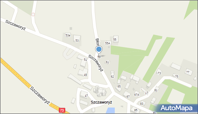 Szczaworyż, Szczaworyż, 59, mapa Szczaworyż