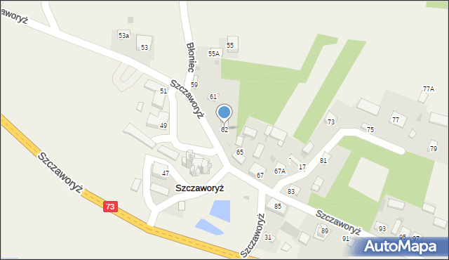 Szczaworyż, Szczaworyż, 62, mapa Szczaworyż