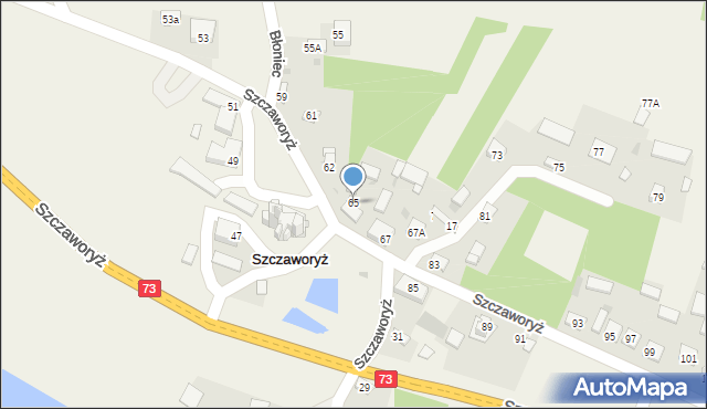 Szczaworyż, Szczaworyż, 65, mapa Szczaworyż