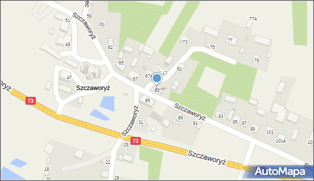 Szczaworyż, Szczaworyż, 83, mapa Szczaworyż