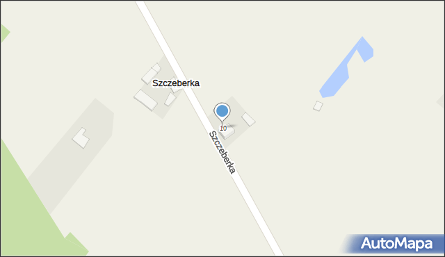 Szczeberka, Szczeberka, 10, mapa Szczeberka