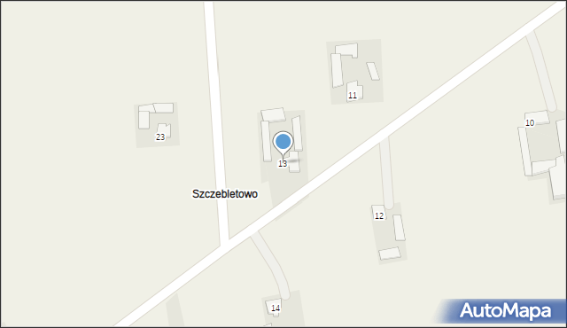 Szczeblotowo, Szczeblotowo, 13, mapa Szczeblotowo