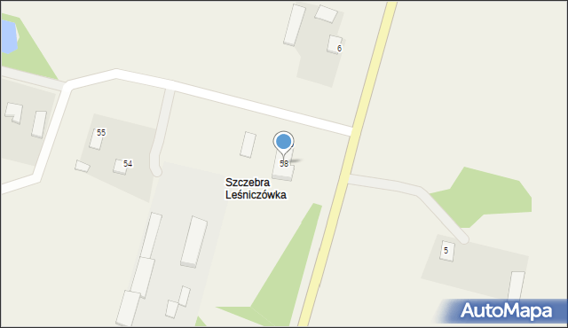 Szczebra, Szczebra, 58, mapa Szczebra