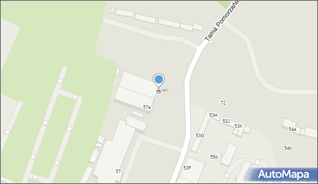 Szczecin, Szczawiowa, 56, mapa Szczecina