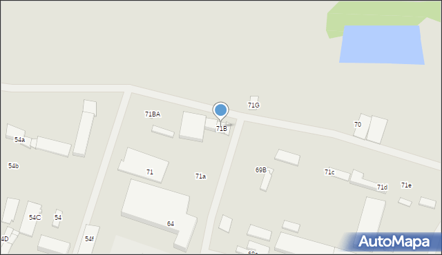 Szczecin, Szczawiowa, 71B, mapa Szczecina