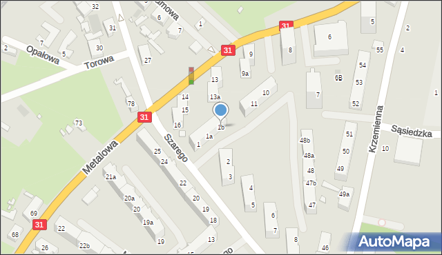 Szczecin, Szarego Floriana, 1b, mapa Szczecina