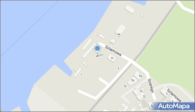 Szczecin, Szlamowa, 4b, mapa Szczecina