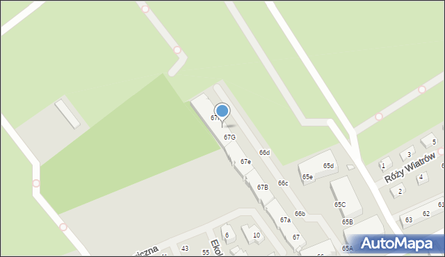 Szczecin, Szybowcowa, 67H, mapa Szczecina