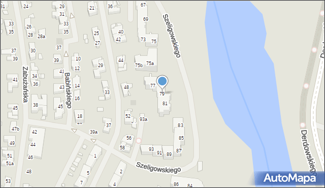 Szczecin, Szeligowskiego Tadeusza, 79, mapa Szczecina