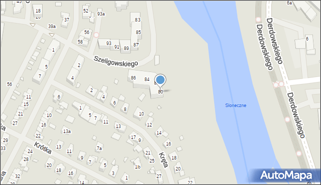 Szczecin, Szeligowskiego Tadeusza, 80, mapa Szczecina