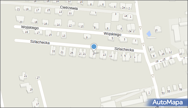 Szczecin, Szlachecka, 17, mapa Szczecina