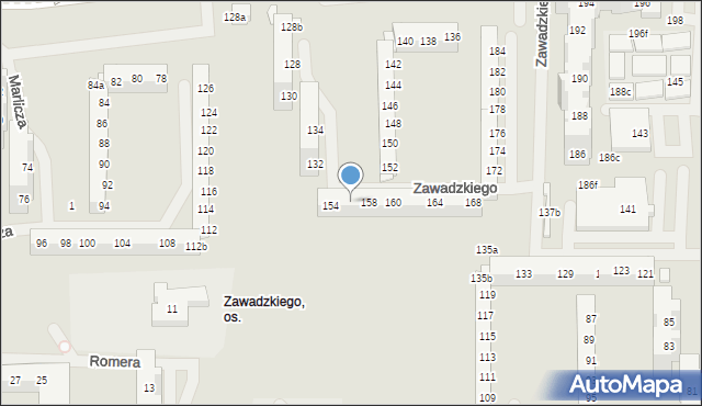 Szczecin, Szafera Władysława, prof., 156, mapa Szczecina