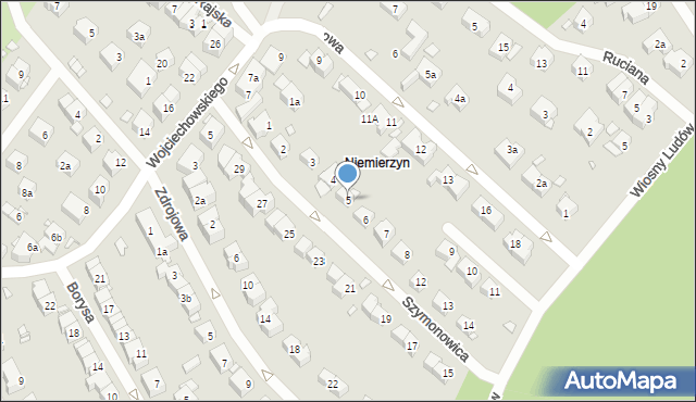 Szczecin, Szymonowica Szymona, 5, mapa Szczecina