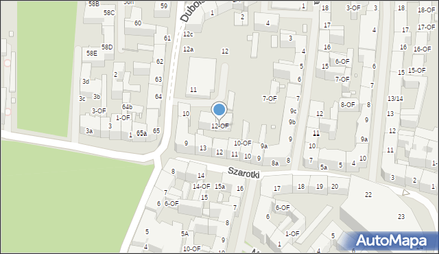 Szczecin, Szarotki, 12-OF, mapa Szczecina