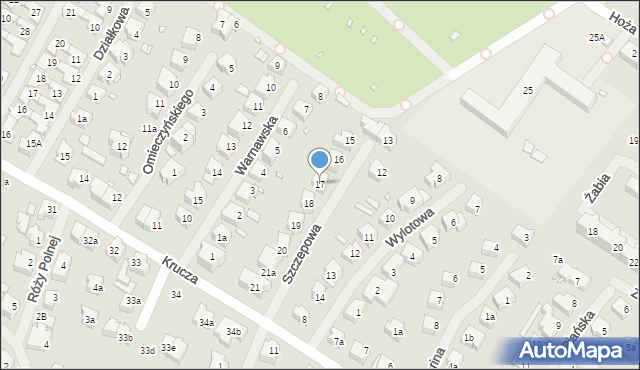 Szczecin, Szczepowa, 17, mapa Szczecina