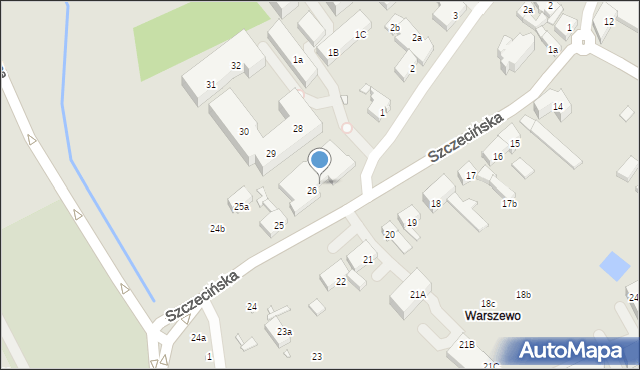 Szczecin, Szczecińska, 27, mapa Szczecina