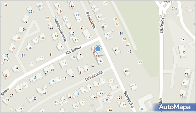 Szczecin, Szwedzka, 19b, mapa Szczecina