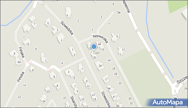 Szczecin, Szwedzka, 2c, mapa Szczecina