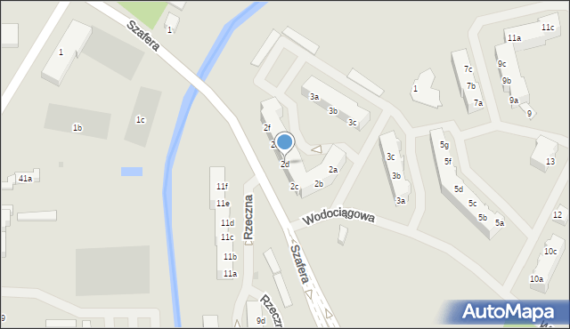 Szczecinek, Szafera Władysława, prof., 2d, mapa Szczecinek