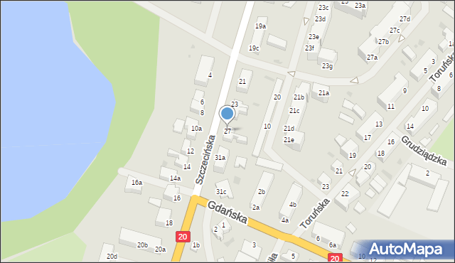 Szczecinek, Szczecińska, 27, mapa Szczecinek