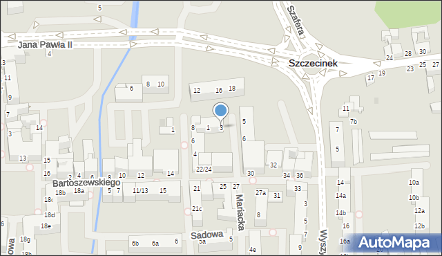 Szczecinek, Szewska, 3, mapa Szczecinek