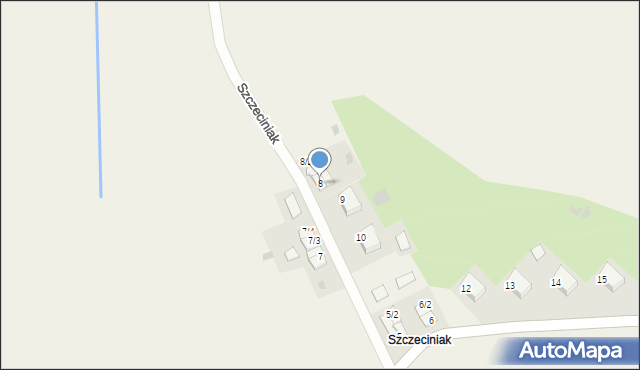 Szczeciniak, Szczeciniak, 8, mapa Szczeciniak