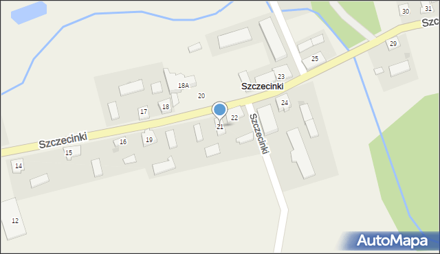 Szczecinki, Szczecinki, 21, mapa Szczecinki