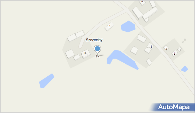 Szczeciny, Szczeciny, 8a, mapa Szczeciny