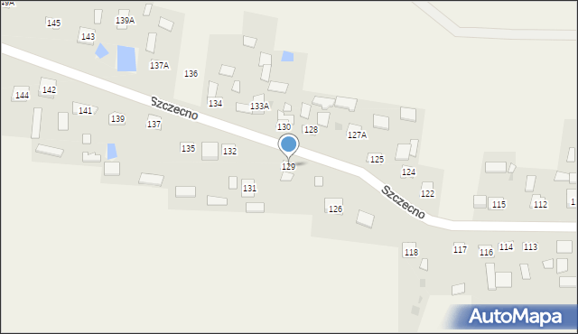 Szczecno, Szczecno, 129, mapa Szczecno