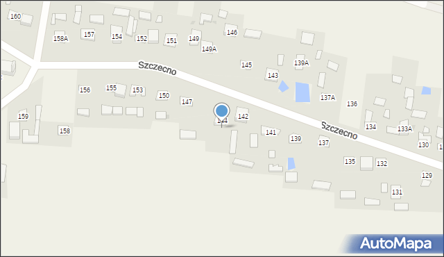 Szczecno, Szczecno, 145a, mapa Szczecno