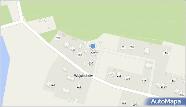 Szczecno, Szczecno, 206, mapa Szczecno