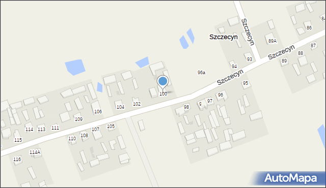 Szczecyn, Szczecyn, 100, mapa Szczecyn