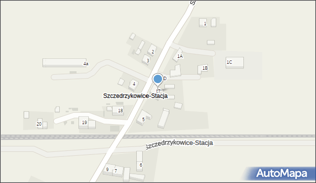 Szczedrzykowice, Szczedrzykowice-Stacja, 17, mapa Szczedrzykowice