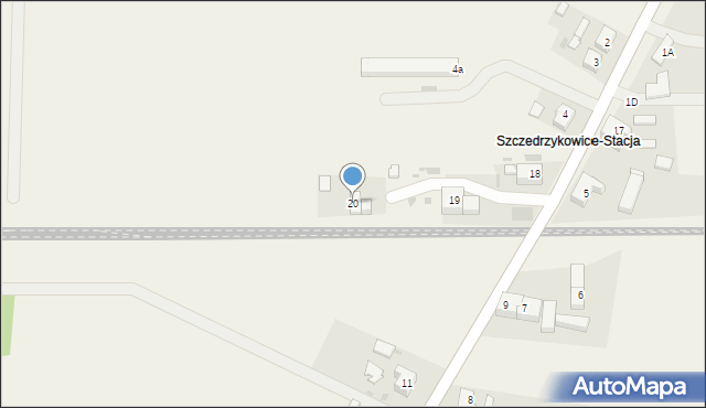 Szczedrzykowice, Szczedrzykowice-Stacja, 20, mapa Szczedrzykowice