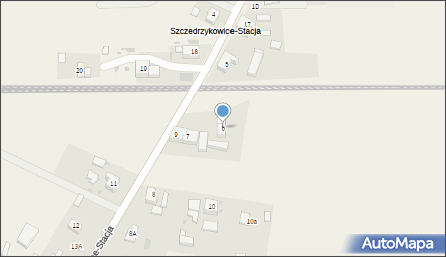 Szczedrzykowice, Szczedrzykowice-Stacja, 6, mapa Szczedrzykowice