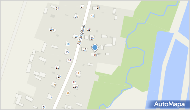 Szczeglacin, Szczeglacin, 16, mapa Szczeglacin