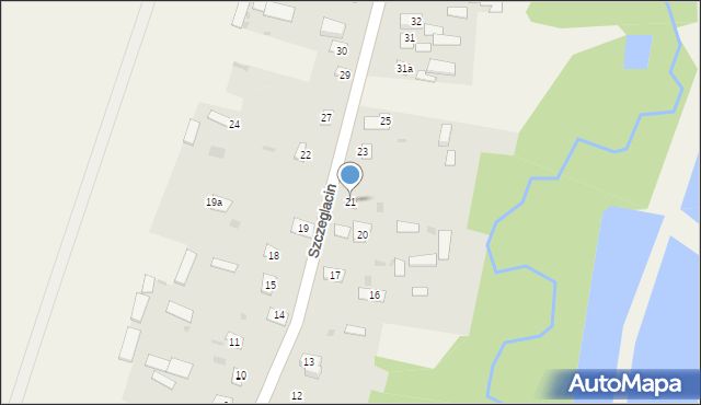 Szczeglacin, Szczeglacin, 21, mapa Szczeglacin