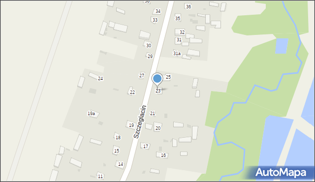 Szczeglacin, Szczeglacin, 23, mapa Szczeglacin