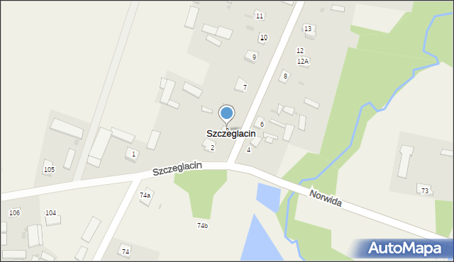 Szczeglacin, Szczeglacin, 3, mapa Szczeglacin