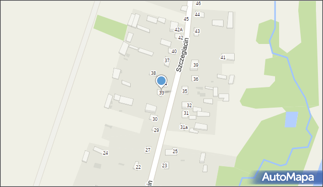 Szczeglacin, Szczeglacin, 33, mapa Szczeglacin