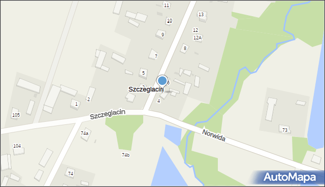 Szczeglacin, Szczeglacin, 4a, mapa Szczeglacin