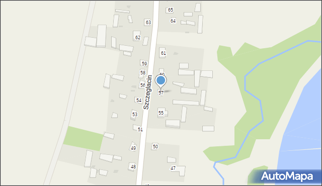 Szczeglacin, Szczeglacin, 57, mapa Szczeglacin