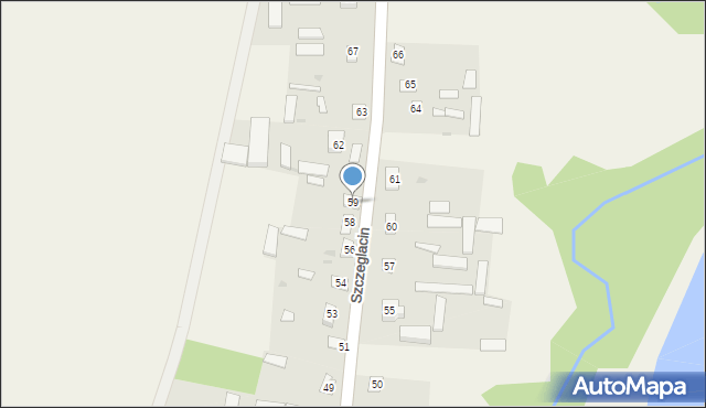 Szczeglacin, Szczeglacin, 59, mapa Szczeglacin