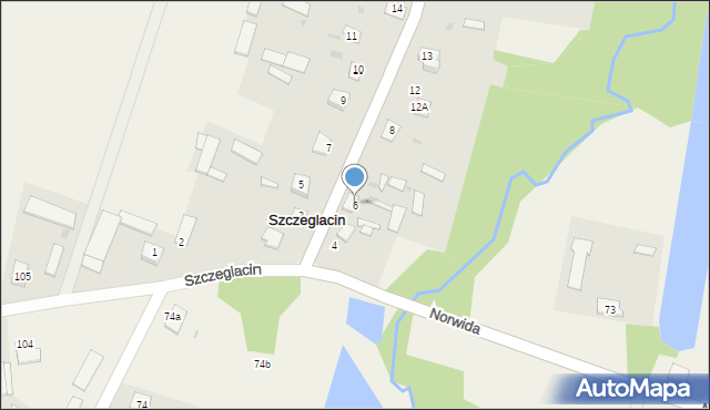 Szczeglacin, Szczeglacin, 6, mapa Szczeglacin