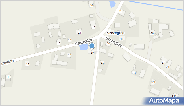 Szczeglice, Szczeglice, 19, mapa Szczeglice