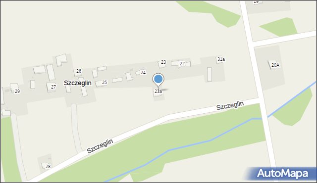 Szczeglin, Szczeglin, 23a, mapa Szczeglin